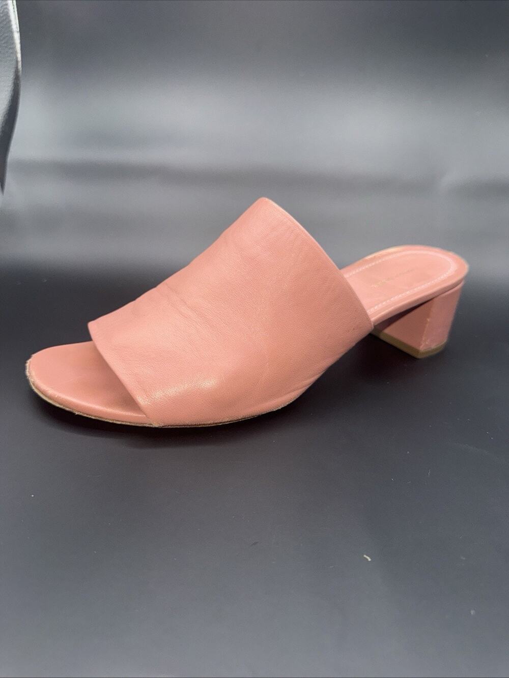 MANSUR GAVRIEL Suede Slides Women’s Sz 9.5 EU 40.5 Blush Pink Block Heel Mule